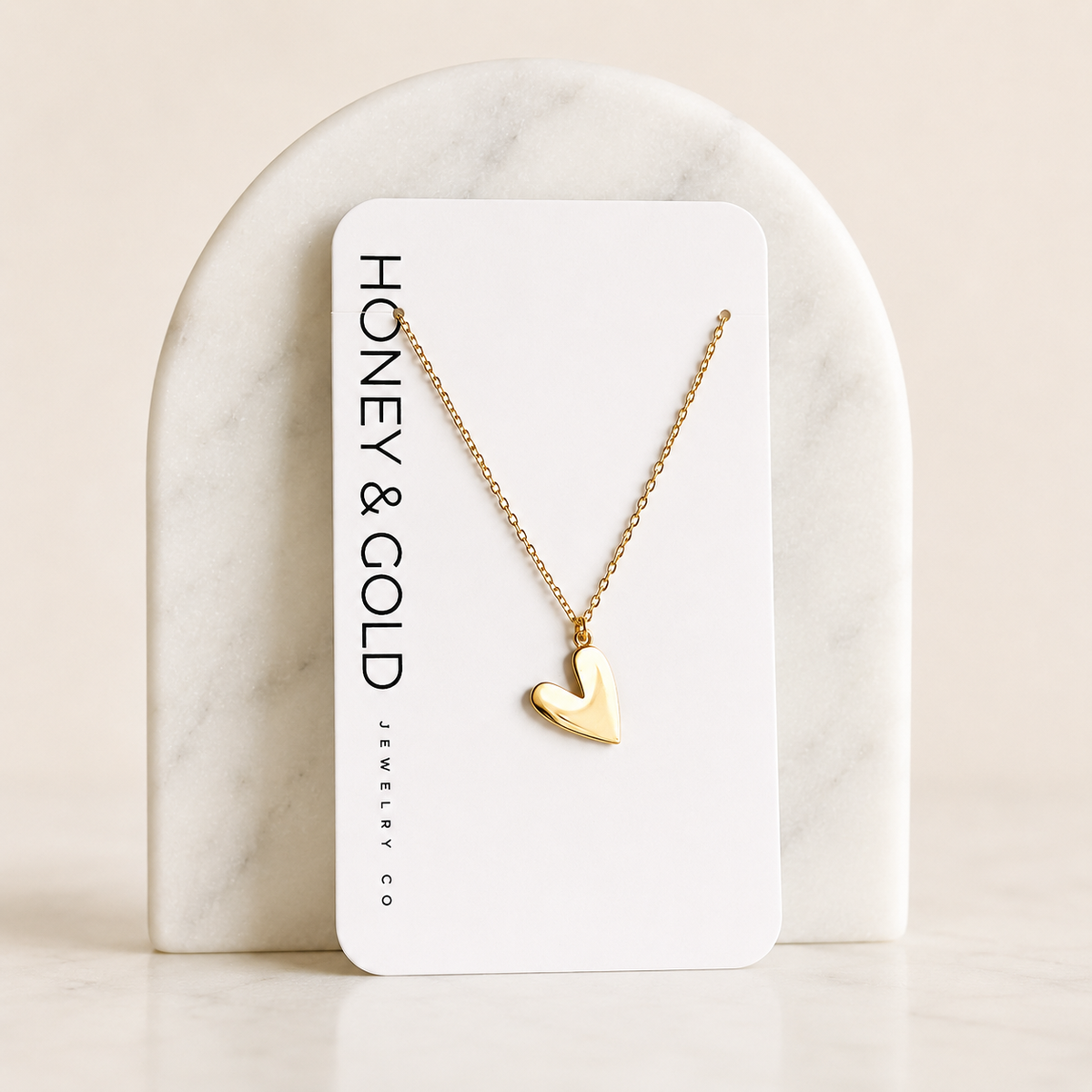 SOPHIA - Reversible Heart Charm Necklace
