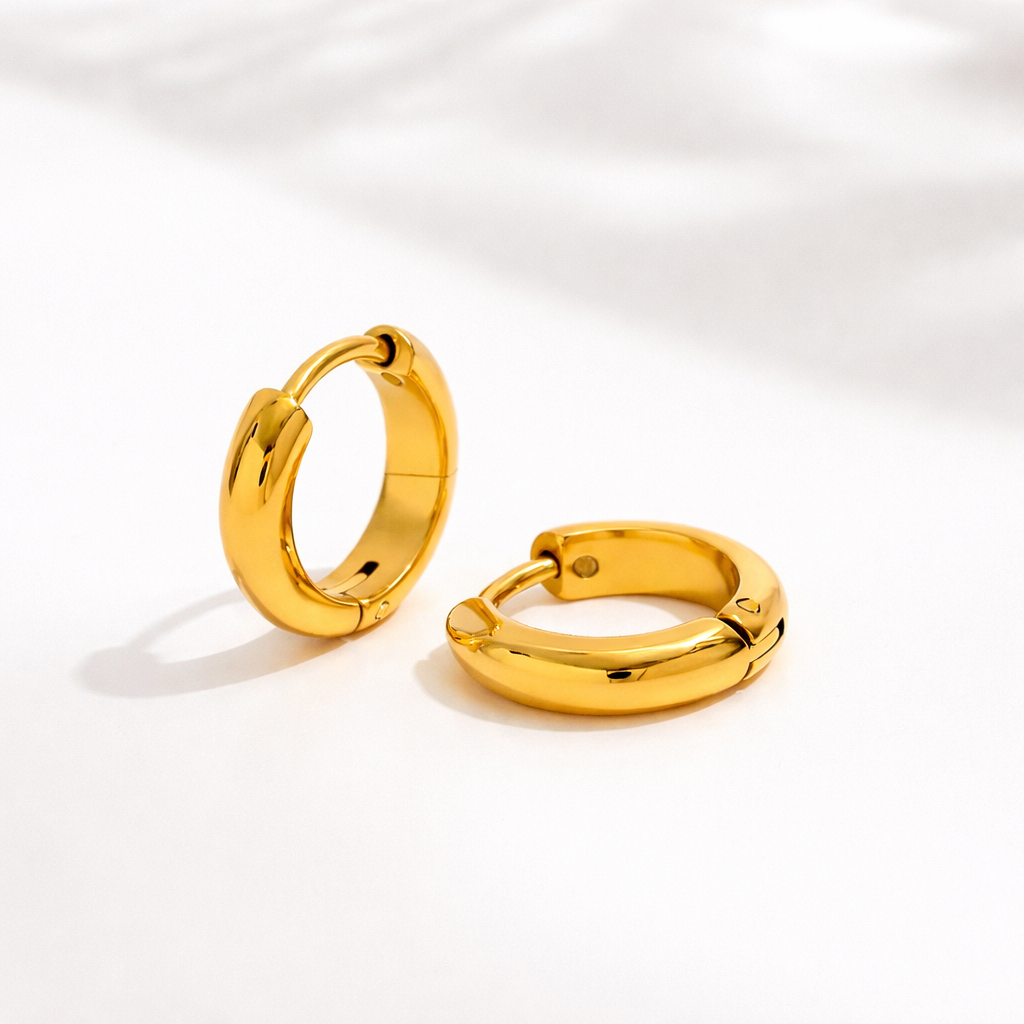 LAEL 18K Gold Dipped 3MM Huggie Hoop Earrings