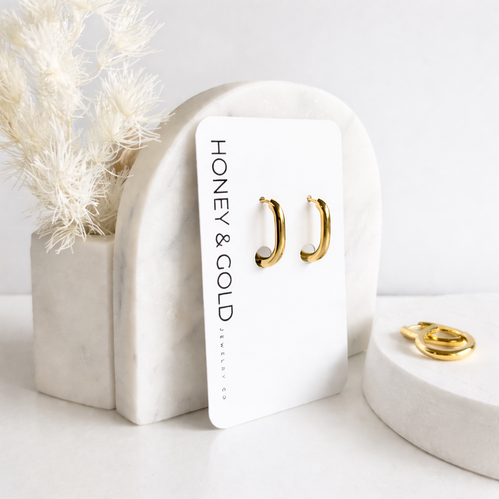 LUCA - Gold Dipped Oval Hoops