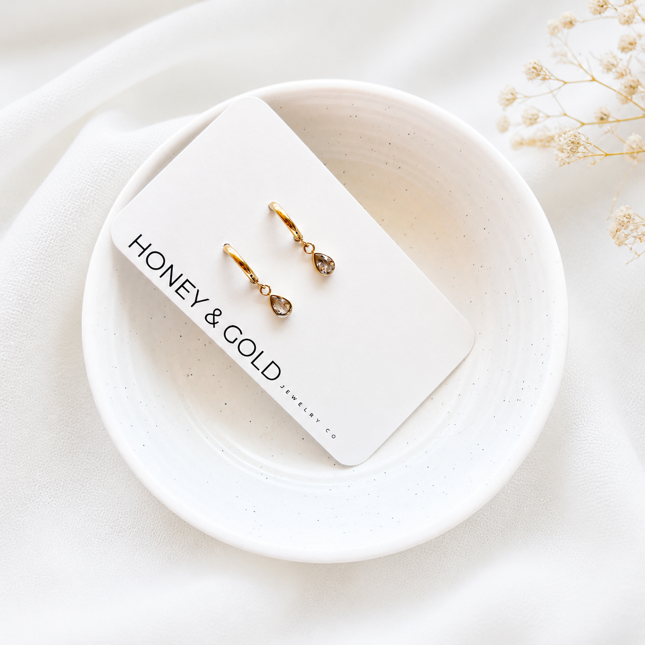NAHRA - 18K Gold Dipped huggies