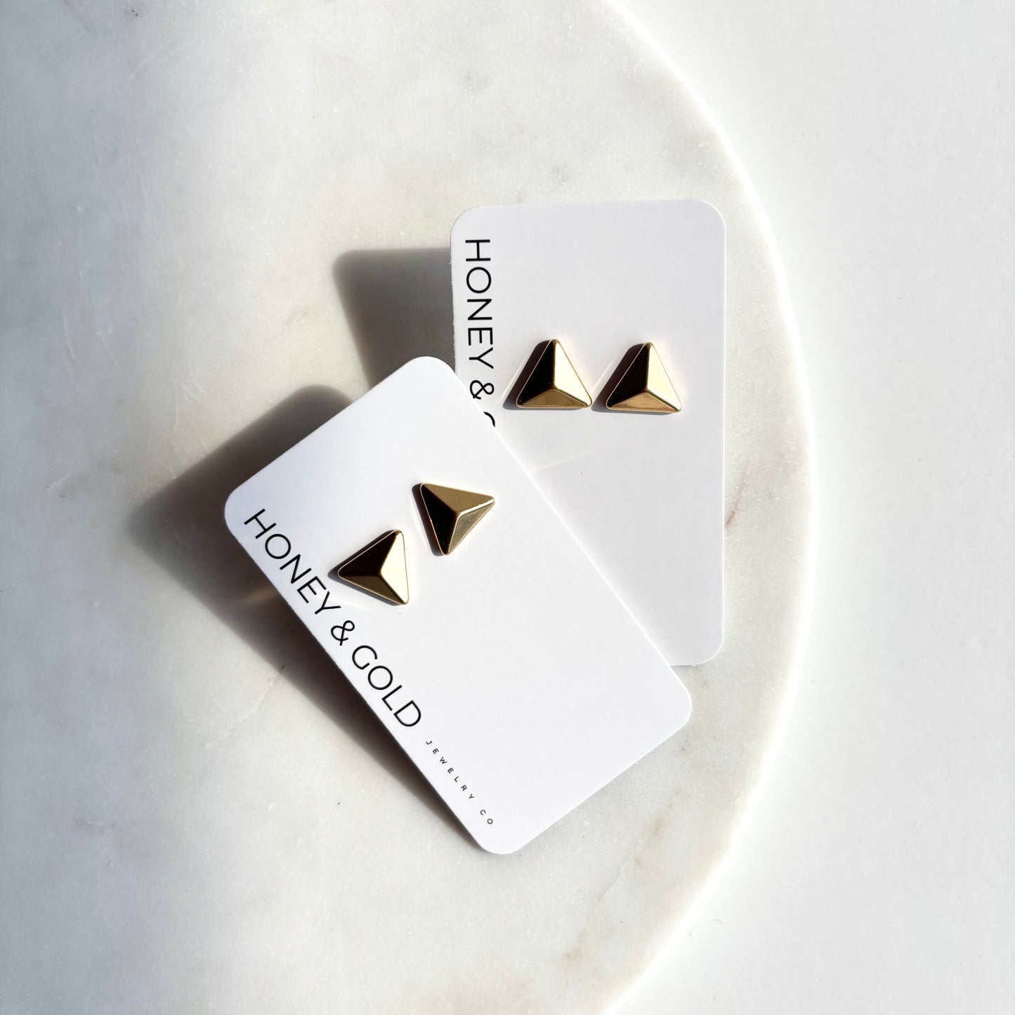 AXIS - Golden Triangle Stud Earrings
