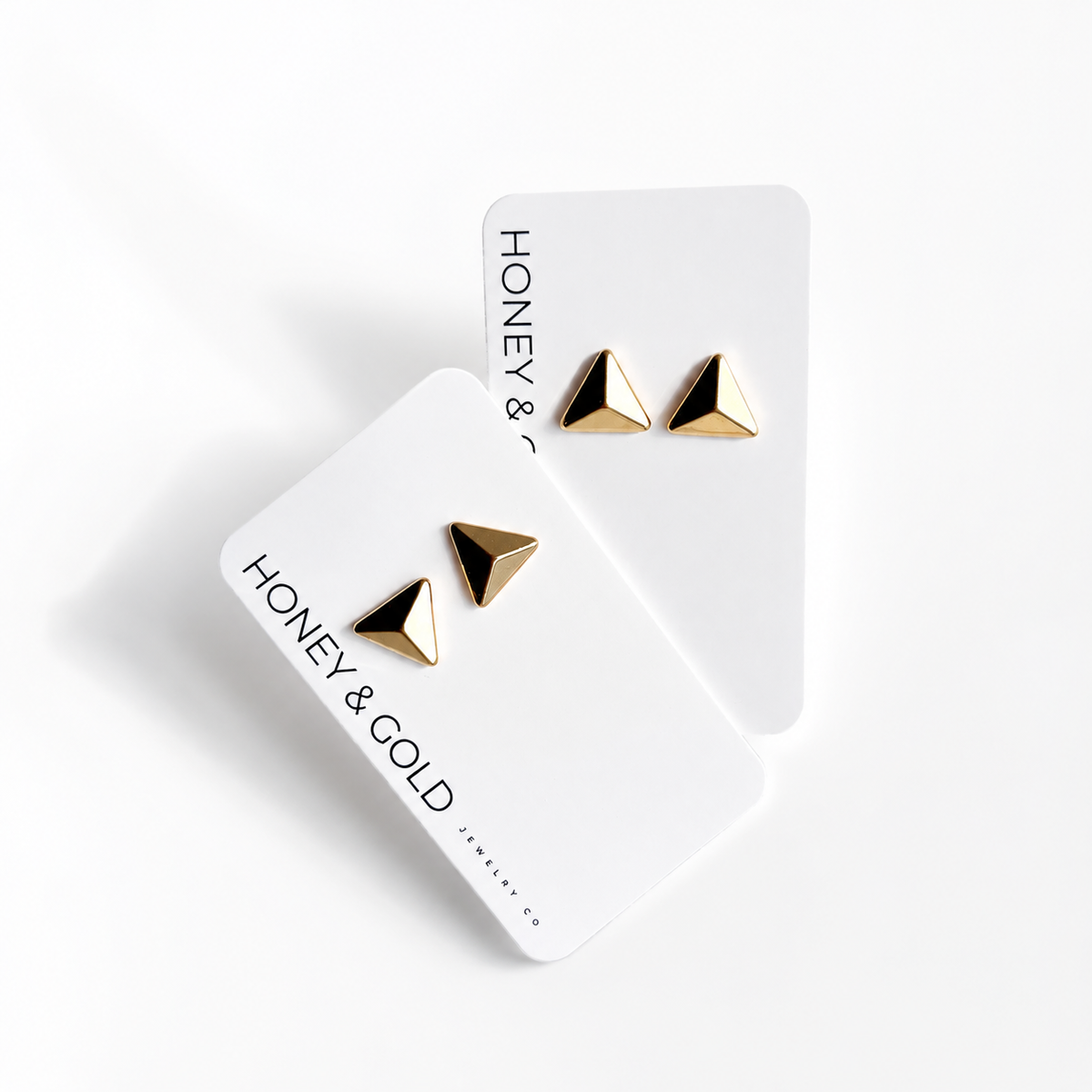 AXIS - Golden Triangle Stud Earrings