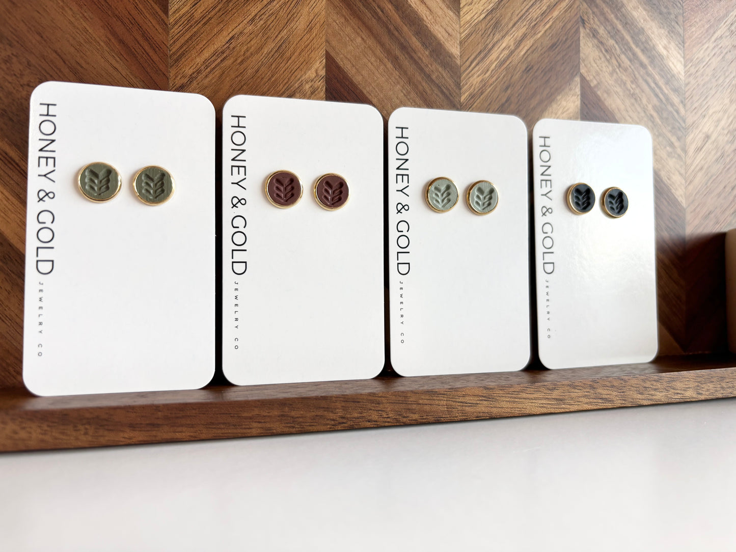 ALIGNED: Gold-Tone Fletch Stud Earring