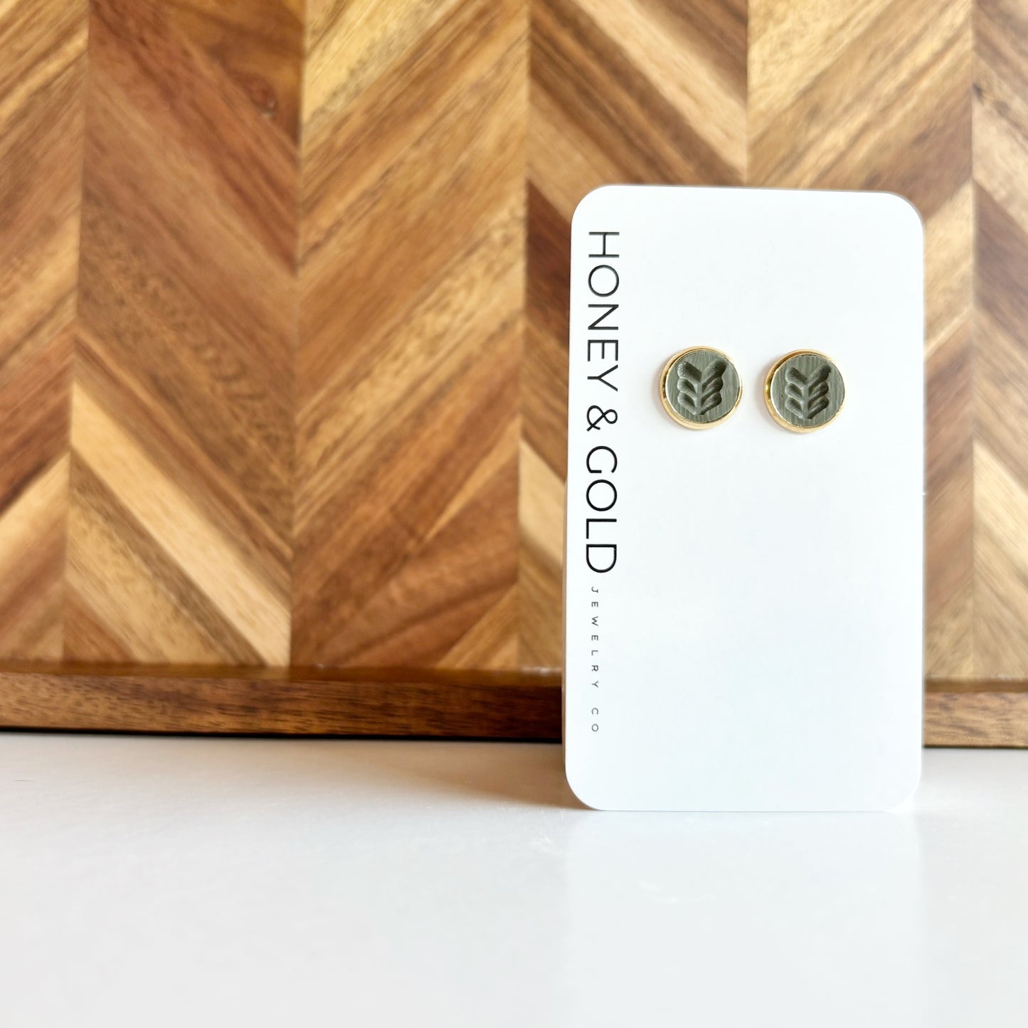 ALIGNED: Gold-Tone Fletch Stud Earring