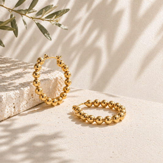 AURA - 18k Gold Dipped Bubble Huggies