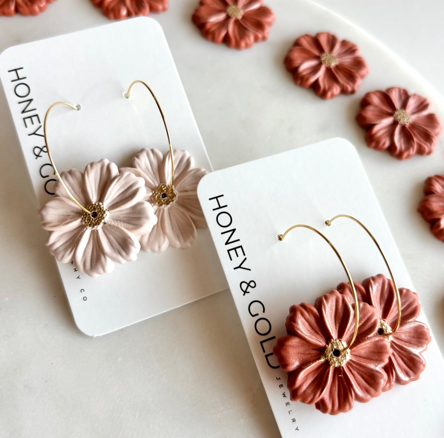 FLORÉ HOOPS – Floral Statement Earrings