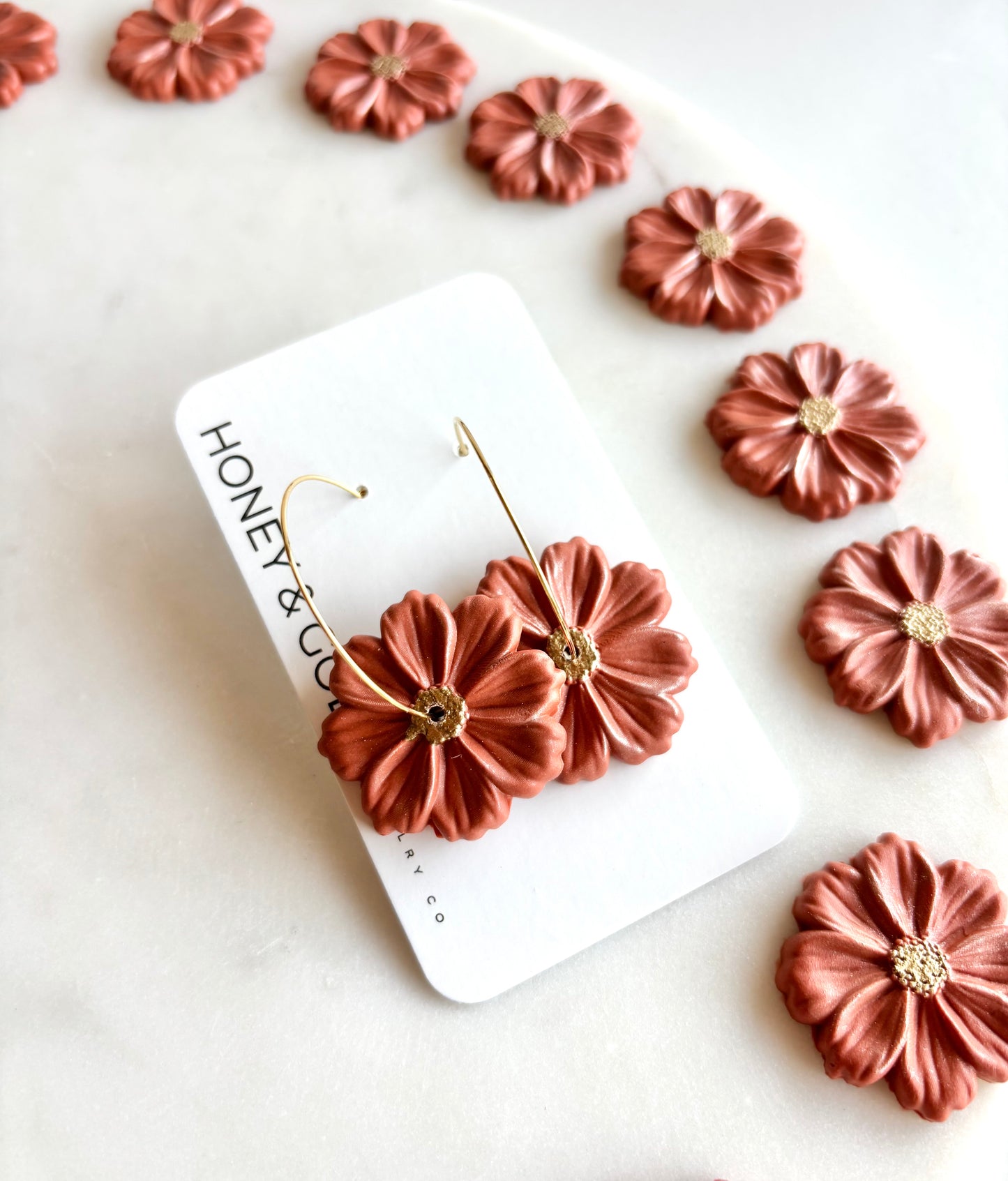 FLORÉ HOOPS – Floral Statement Earrings