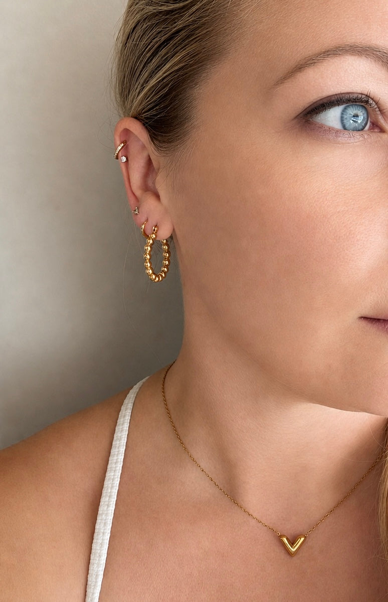 AURA - 18k Gold Dipped Bubble Huggies