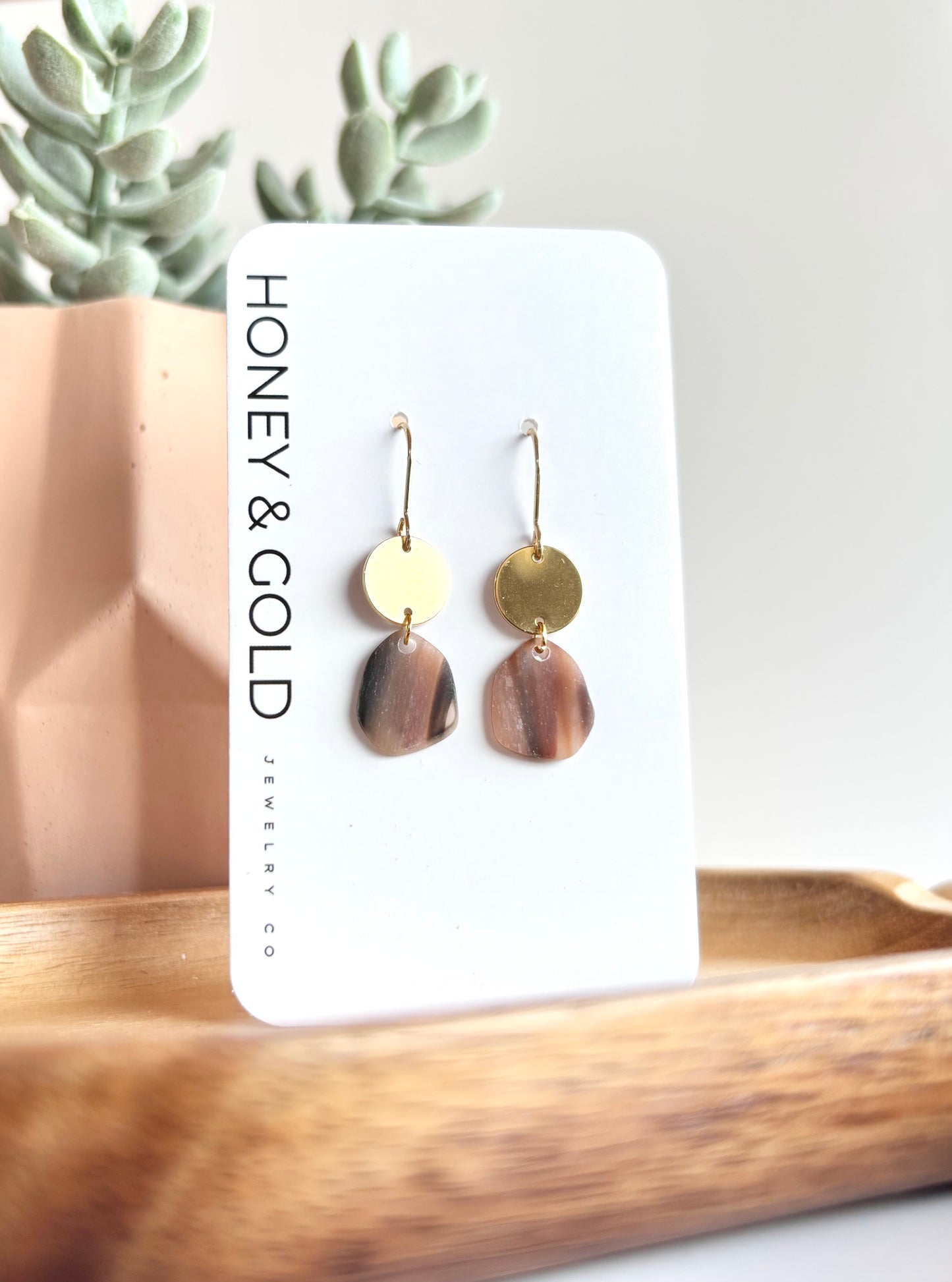 WREN Drop-Style Pebble Earrings