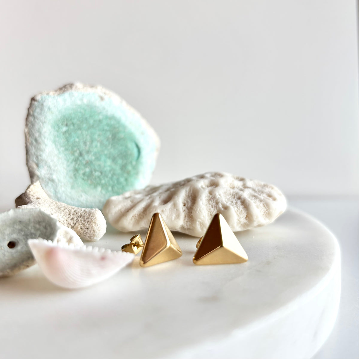 AXIS - Golden Triangle Stud Earrings