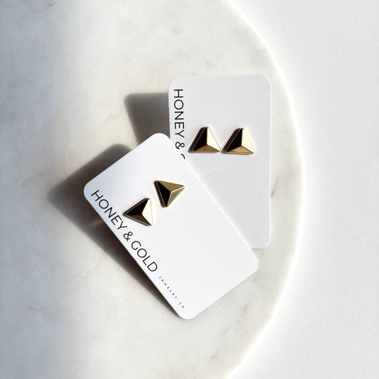 AXIS - Golden Triangle Stud Earrings