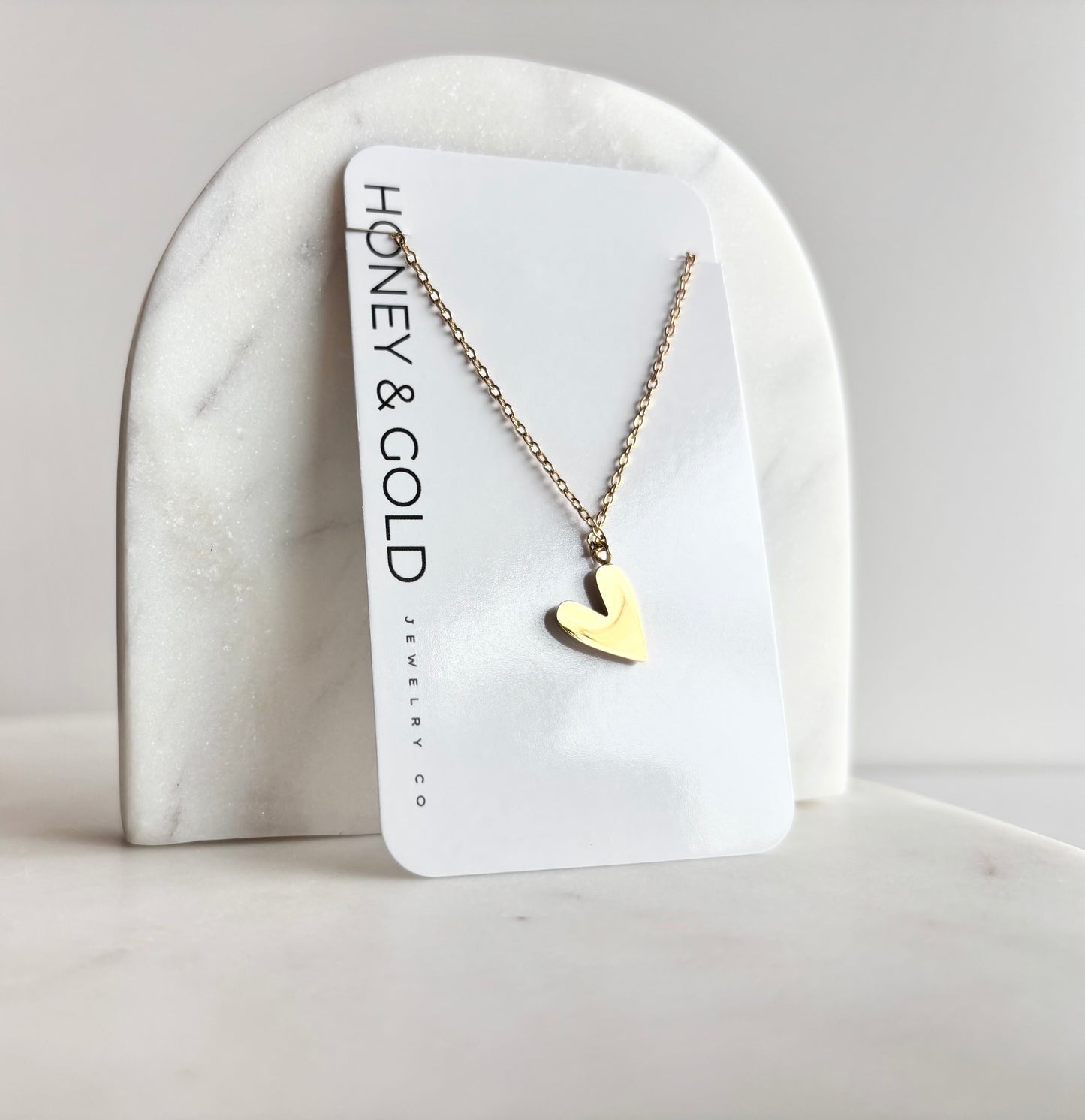 SOPHIA - Reversible Heart Charm Necklace