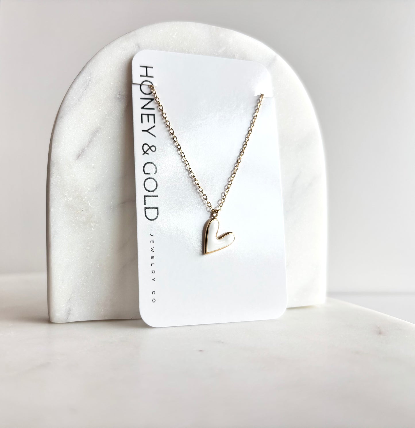 SOPHIA - Reversible Heart Charm Necklace