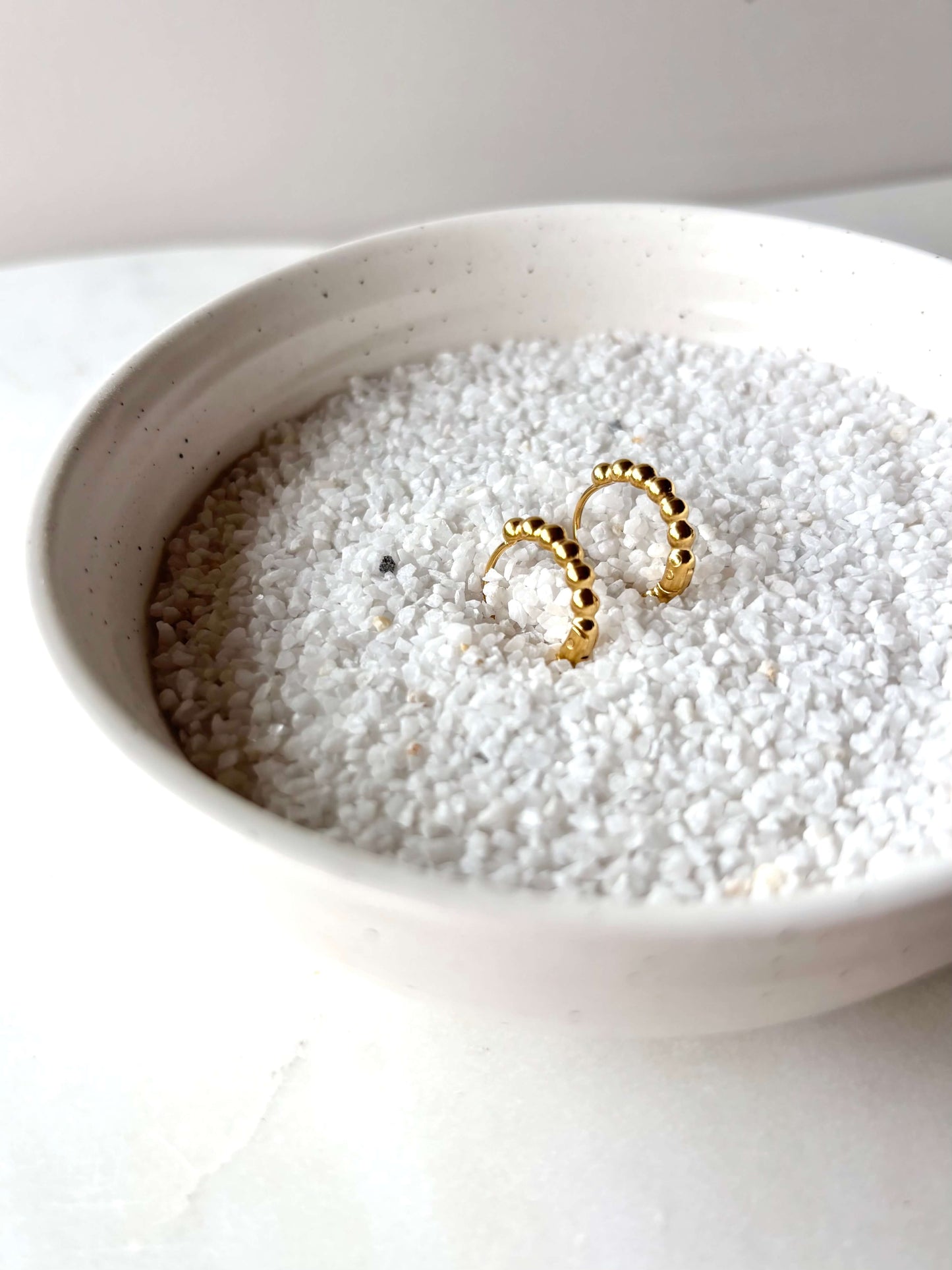 BUBBLE HUGGIE - 18k Gold Dipped Bubble Hoops