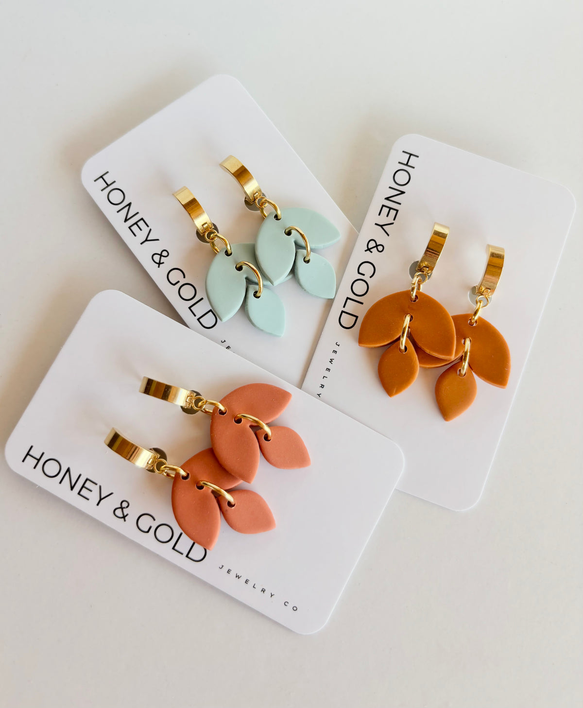 KIMBER: Drop-Style Earring | With Gold Huggie Accents
