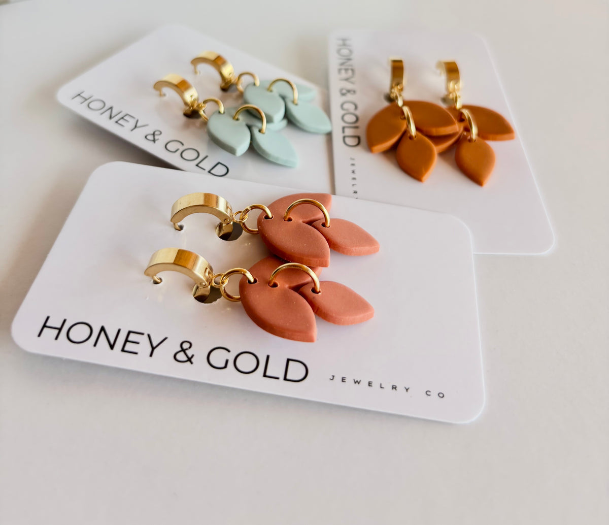 KIMBER: Drop-Style Earring | With Gold Huggie Accents