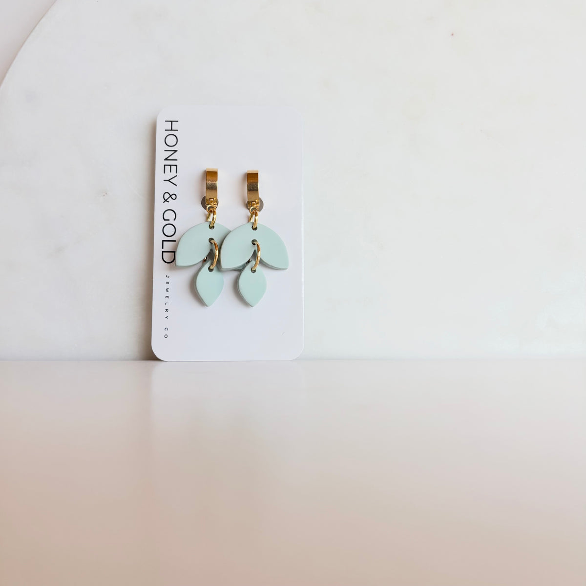 KIMBER: Drop-Style Earring | With Gold Huggie Accents
