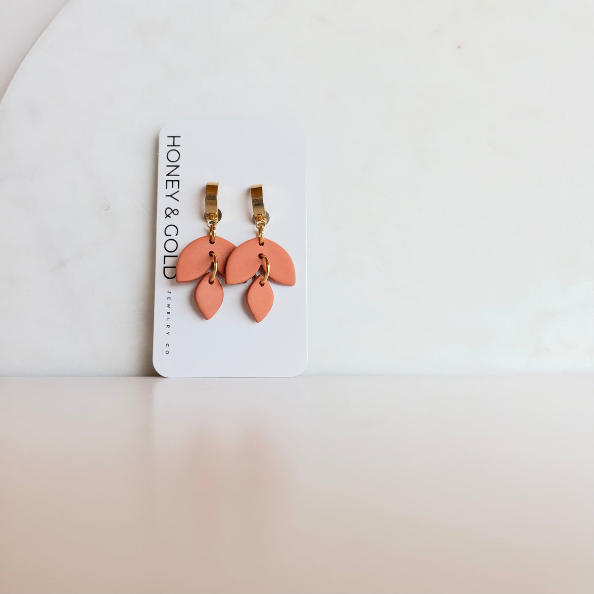 KIMBER: Drop-Style Earring | With Gold Huggie Accents