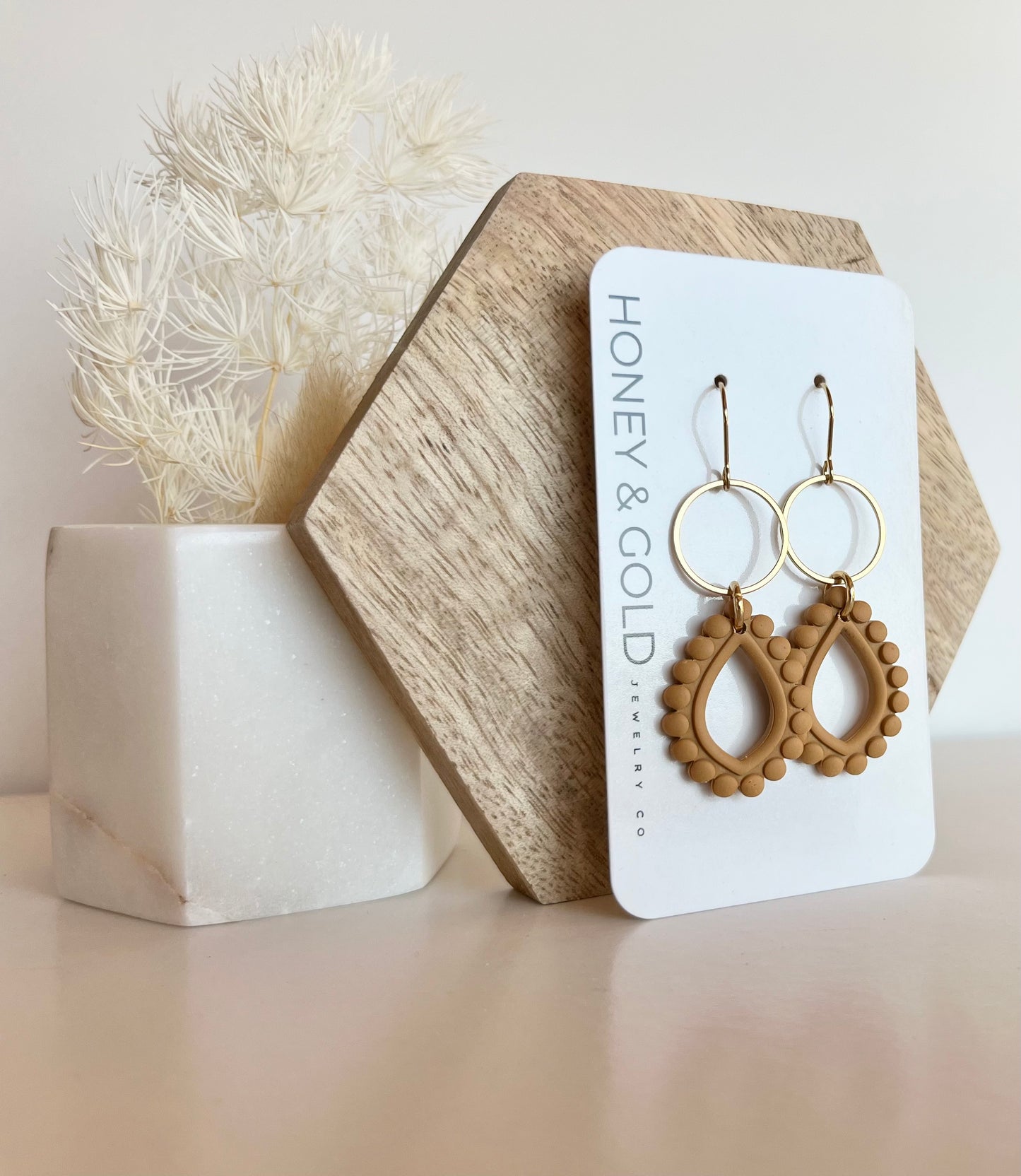 LARKIN: Soft Matte, Sculpted Bubble Teardrop Earrings