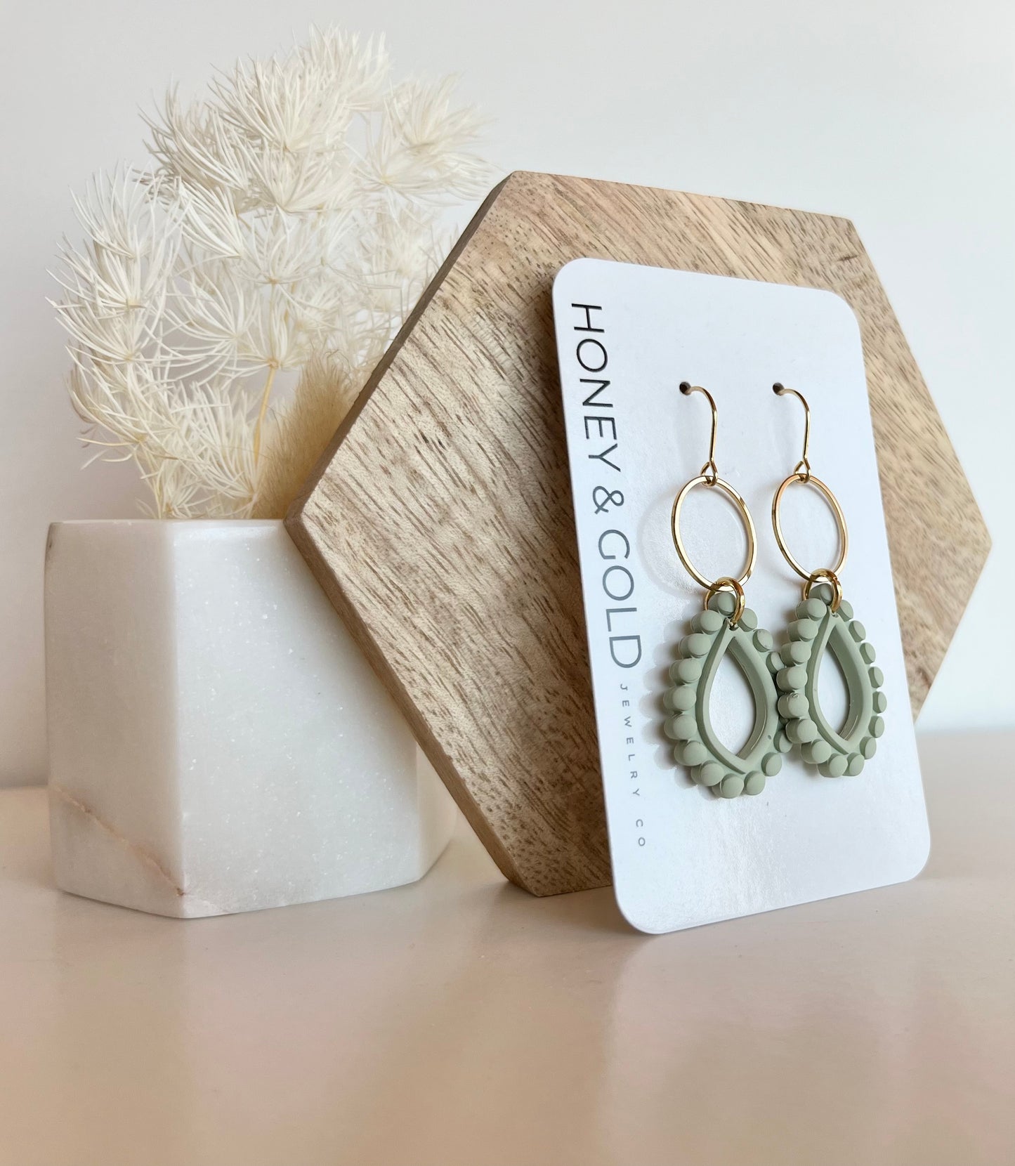 LARKIN: Soft Matte, Sculpted Bubble Teardrop Earrings