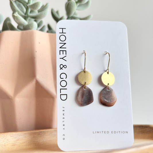 WREN Drop-Style Pebble Earrings